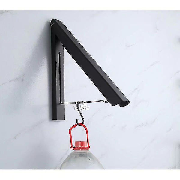 2-pack Extendable Wardrobe Rod - Wall Mounted Clothes Rack - Black