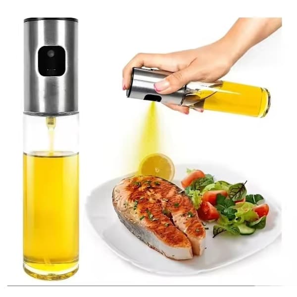 Öljy- ja etikkasuihkepullo – 100 ml hopea