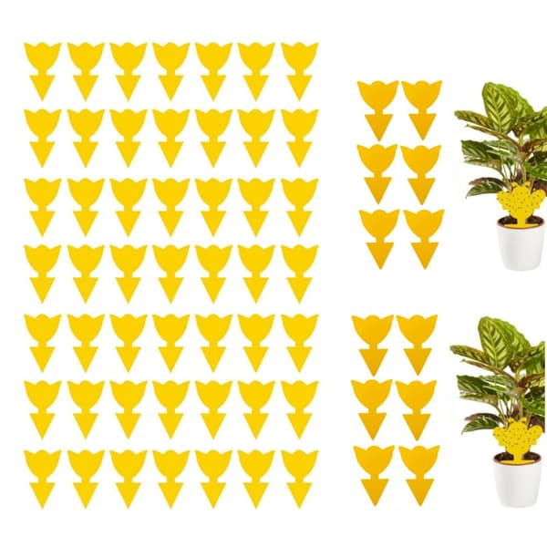 Insektsfälla för Krukväxter, 100-pack Gul