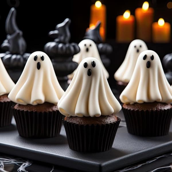 2 stk. Halloween Silikoneforme – 3D Spøgelser til Chokolade & Gelé – Fleksibel & Genanvendelig