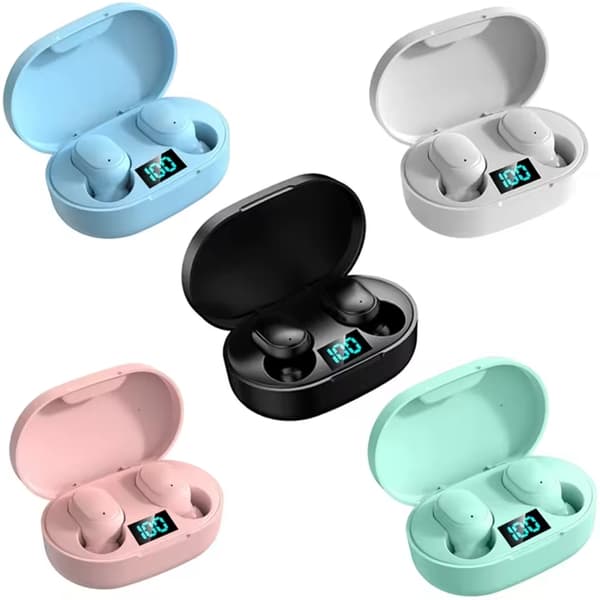 QU-TWS E6S LED-näytöllä Audifonos auricular inalambricos true wireless bluetooth -kuulokkeet e6s green