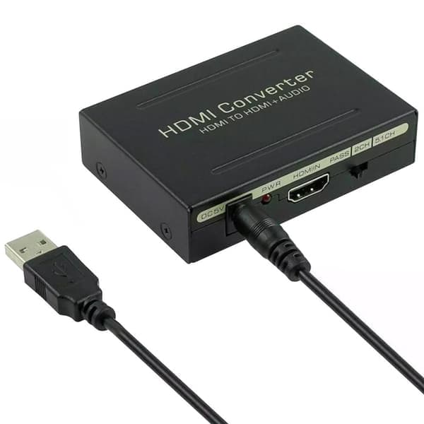 Lydsplitter, HDMI til HDMI + SPDIF + RCA - USB