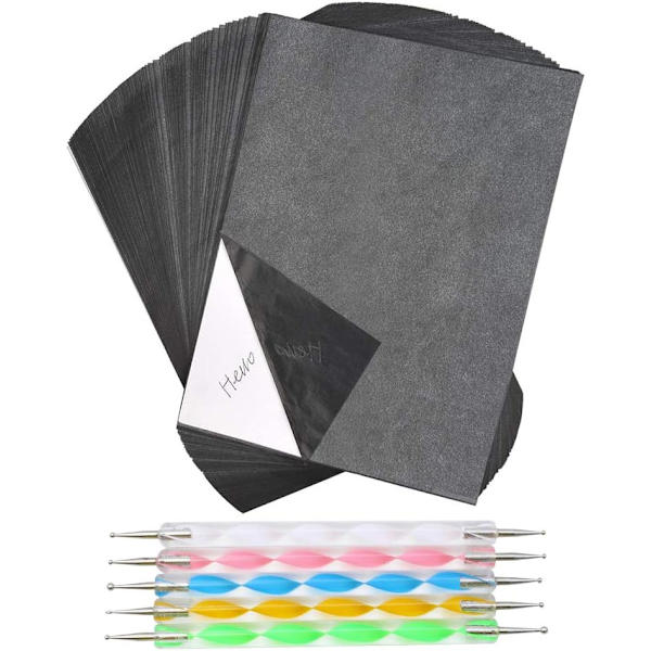 100 ark karbonpapper, A4 grafitpapper överföringspapper