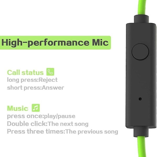 Mucro Vikbara Trådbundna Löpningshörlurar Natt Halsband In-ear Stereo Hörlurar, Kabel Längd: 1.2m