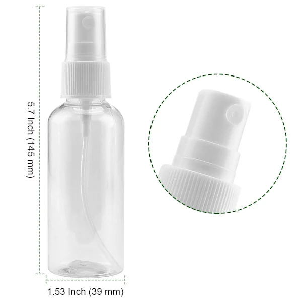 40-pack 100 ml transparenta sprayflaskor, fin dimma plastsprayflaska