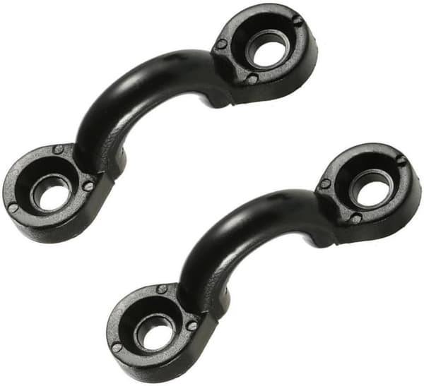 20 stk. Kayak Deck Loop Rigging Sæt, Nylon Fastgørelsesringe med skruer i rustfrit stål til kanoer, både og kajakker, elastiksnor under 10 mm, sort