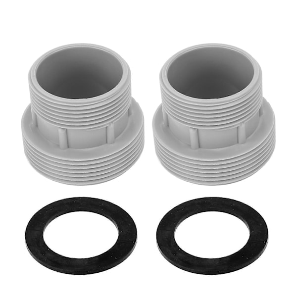 2 stk. Pool Slangeadapter Konverteringsadapter Plast Universal Poolfilter Pumpe Slangeadapter med Koblingstætninger til Intex 4560 til 58254 NO.3275