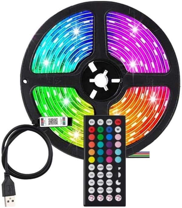10M Bluetooth RGB LED Strip Lights with Remote Control for Home Christmas Decoration
