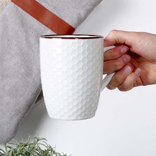 Keramiske krus hvide 400 ml 4 stk.