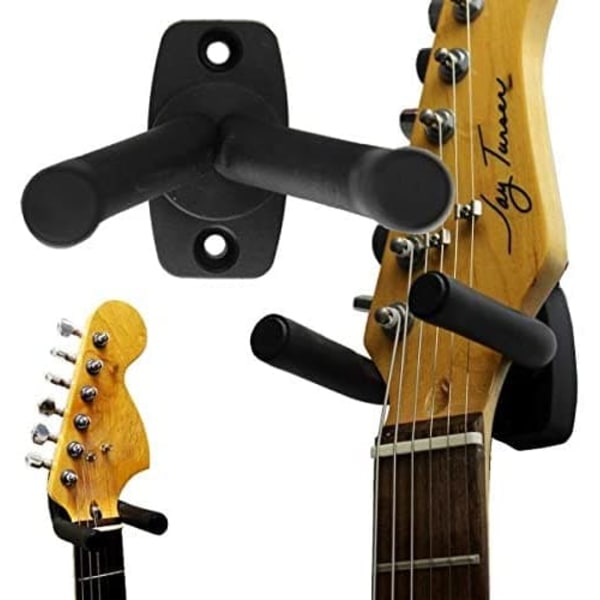 Universell gitarrhängare Svart 2-pack