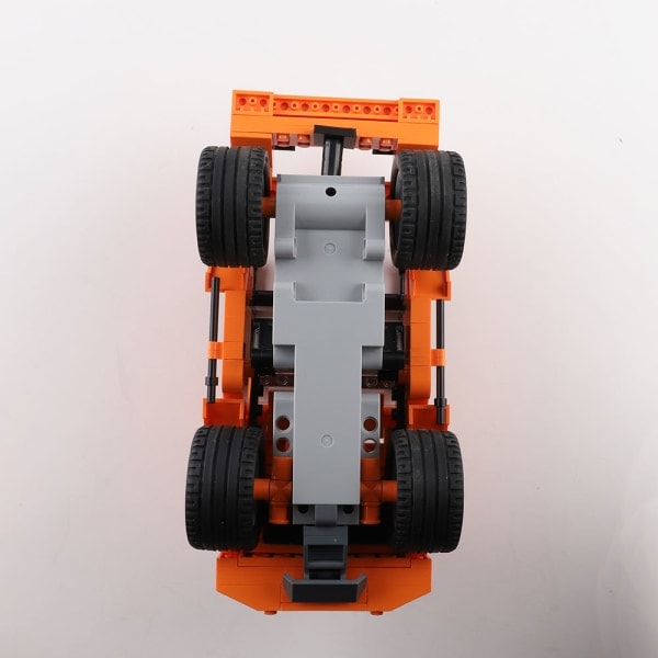 QU/Klassisk kreativ programmeringslåda, bygg din egen leksak, barns byggsats, programmeringsjeepleksak - orange