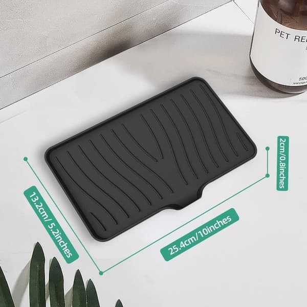 Silikon Diskbänksmatta 2-pack - Droppbricka & Torkmatta för Kök och Badrum