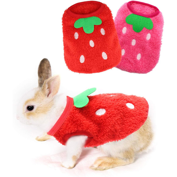 2-pack marsvinskläder - varm väst och mysig t-shirt för marsvin, kanin, iller, kattunge, chihuahua
