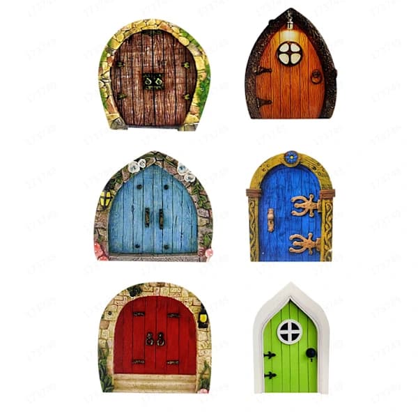 6 store fe-dører for eventyrhage, hage