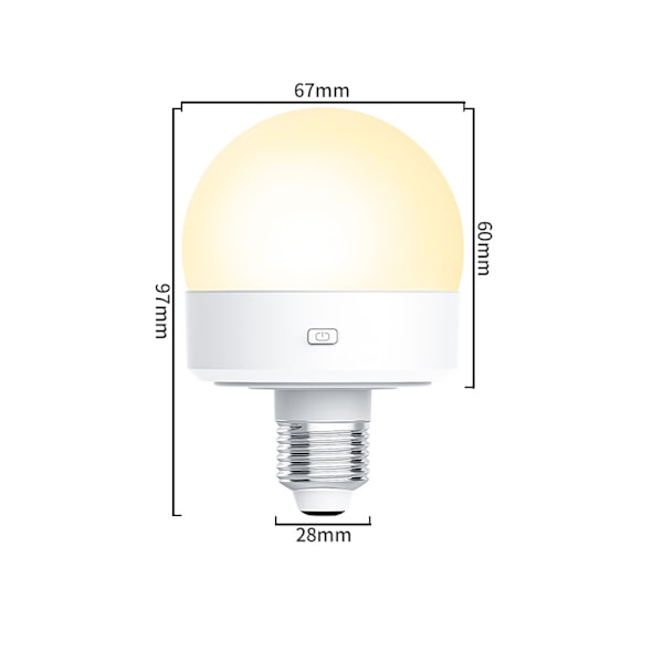 INF Laddningsbar LED-lampa med fjärrkontroll 2-pack E26/E27 lamphållare