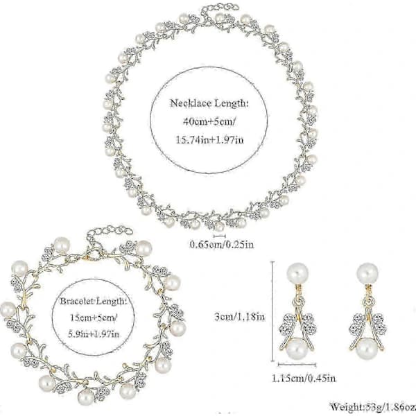 Perlekjede for kvinner, rund imitert perlechoker for Gatsby-fest Cs