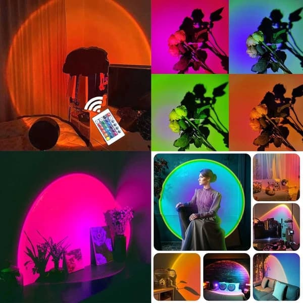 Sunset Lampe – Stemningsbelysning med Fjernkontroll_qq