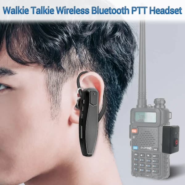 Walkie Talkie Trådløst Bluetooth PTT Headset Hovedtelefoner Håndfri K-stik