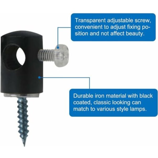 QU/Lysekrone Krokpakke, Lysekrone Krok, Taklampe, Kabel (Svart),