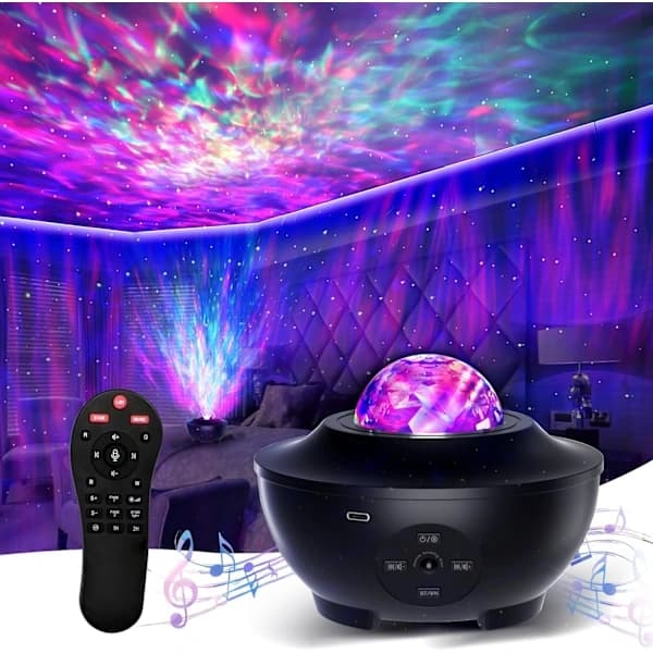 Star Projector with Bluetooth Speaker - Your Own Multicolor Galaxy Lamp