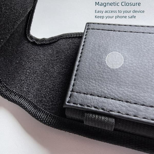 Mavetaske, 2-pak, 17x8,5x2cm, Bælteklips, til Telefon, Sort, til Vandring