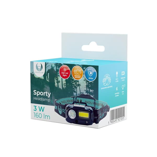 Forever 2x LED Sport Hodelykt med bevegelsessensor