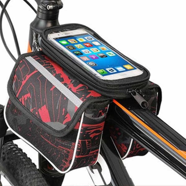 Romslig Vanntett Sykkelveske med Mobilholder Mobil 6,2″_qq