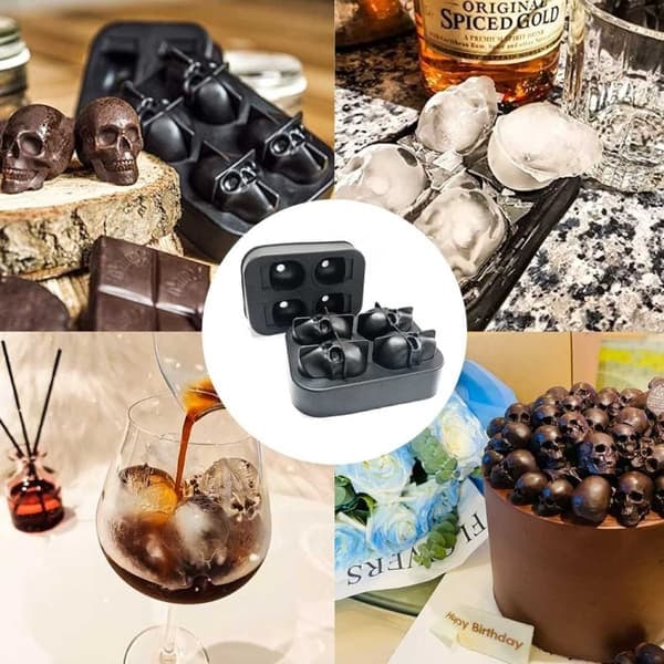 Isform Dødningehoveder – Silikone Is/Chokolade/Geléform_qq