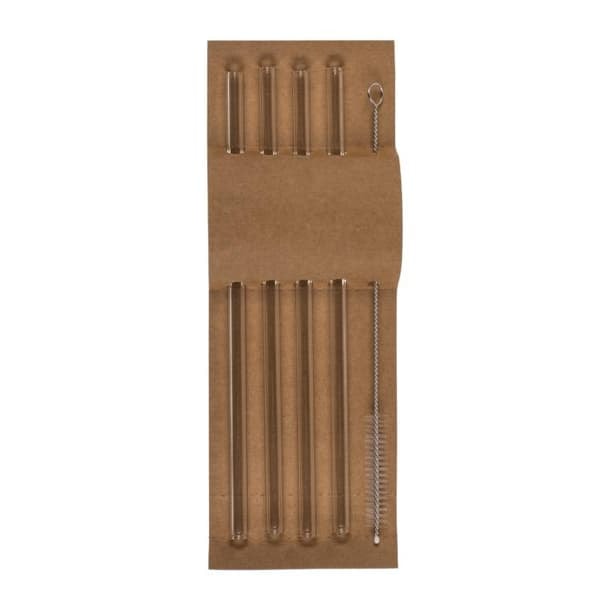 4-pakkaus - Lasipilli / Pillit lasista - 20 cm_QQ
