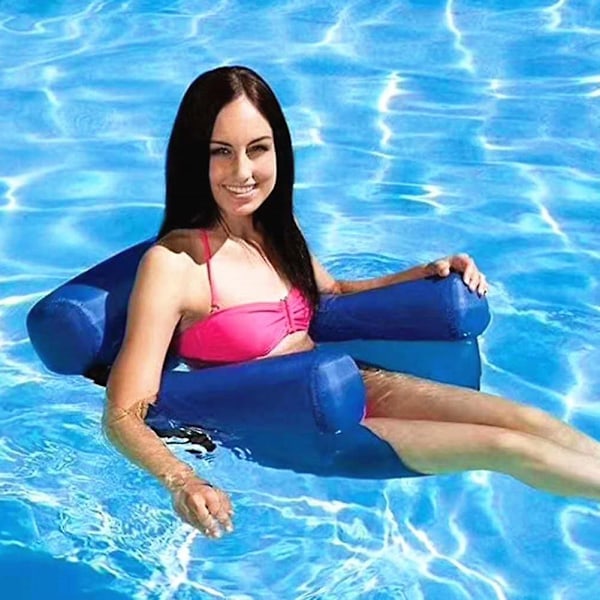 Flytande Poolstol Soffa Pool Lounge Ryggstöd för Inomhuspool_FO Dark Blue