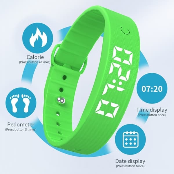 \"QD\" Smart armbånd vibrerende alarm søvnovervåking digital skjerm