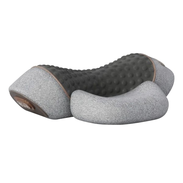 Sähköinen niskahierontatyyny lämmöllä, värisevä shiatsu-hierontalaite kivunlievitykseen, kohdunkaulan, ortopedinen tyyny Dual_nzywt Dual Space Gray