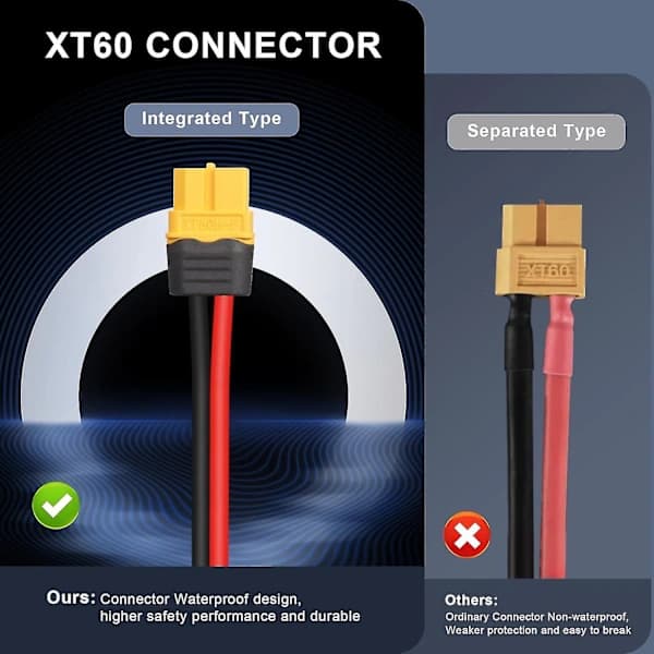 Xt60 Splitter Forlængerkabel 1 Hun til 3 Han Stikadapter