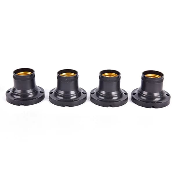 QD-10 stk E27 Lampeholder Sokkel LED Lampe Adapter Passer Sort