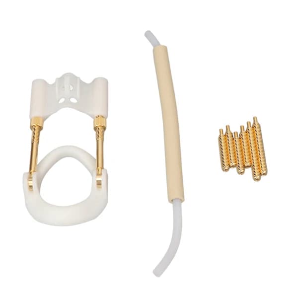 Men's Stretch Tool with Attachment, Adjustable Size, Easy to Disassemble, Strength Training Equipment, White Gold