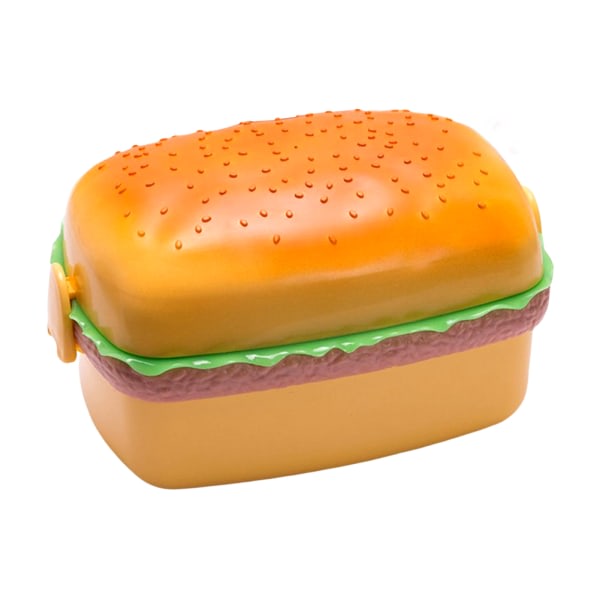 Lunchlåda Barn Pojkar Både runda och fyrkantiga tidigare Lunch Rectangle Burger Lunchbox - Med sked