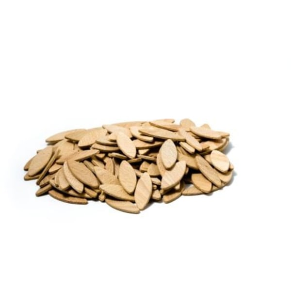 #QD# Storlek 0 Lamellfogar, 100-pack, Trälameller, Högkvalitativa platta pluggar i bokträ för snickeri och gör-det-själv-projekt