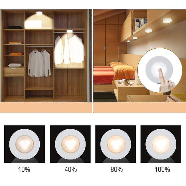 st LED Wireless Lights with Remote Control for Cabinets, Display Cases, Wardrobes Warm light