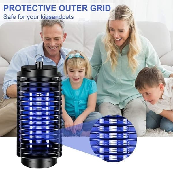 Electric Fly Bug Zapper Indoor, Electronic Fly Killer, Light Up and Kill Flying Insects, 3W