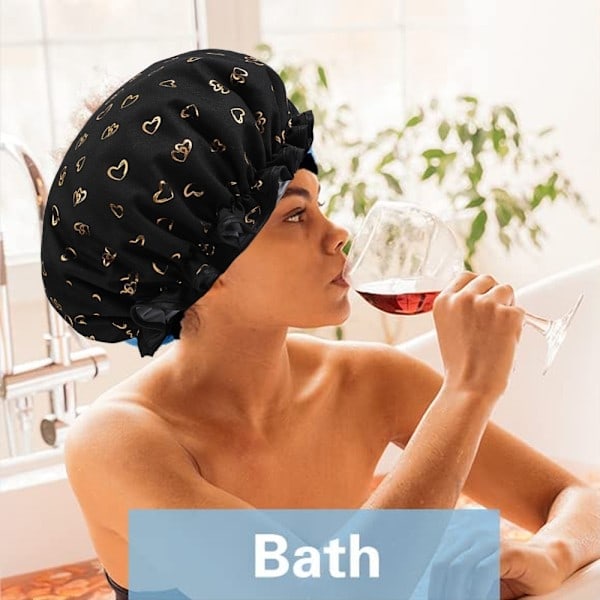 \"QD\" Dusjhetter, 3-PACK Dame Badehette Vanntett & Dobbelt Lag