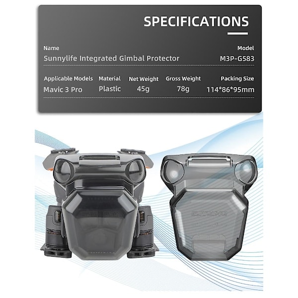 Linskydd Vision System Skydd Tillbehör för DJI Mavic 3 Pro Gimbal Skydd Linslock Drone Tillbehör