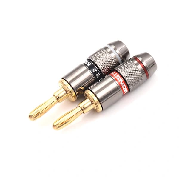 4 stk. forgyldte BFA 4 mm bananstik