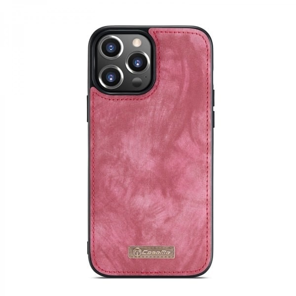 \"QD\" CaseMe Multi-Slot 2 i 1 Pung Etui iPhone 13 Pro Max Rød