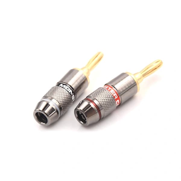 4 stk. gullbelagte BFA 4 mm banankontakter