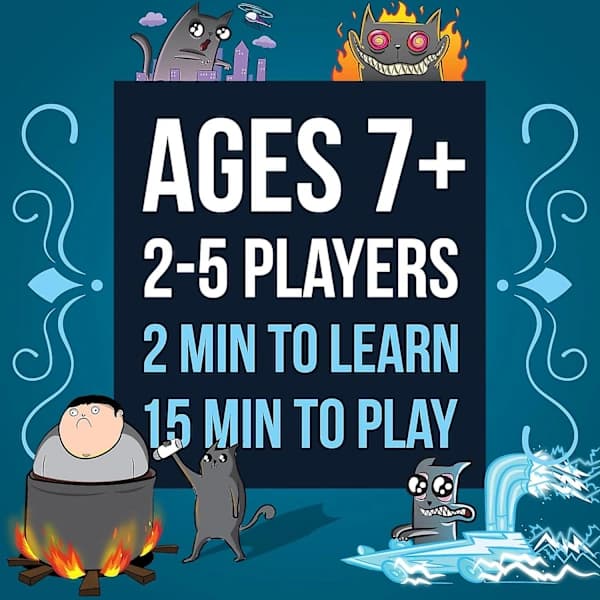 Exploding Kittens Recipe for Disaster Deluxe Spillsett av - Et russisk rulett-kortspill