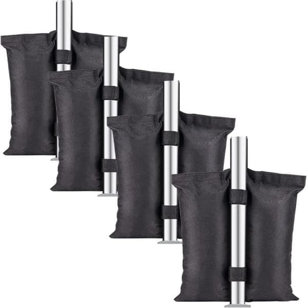 4-pack Paviljongvikter/Tunga Sandpåsar 420D med Spänne för Tält