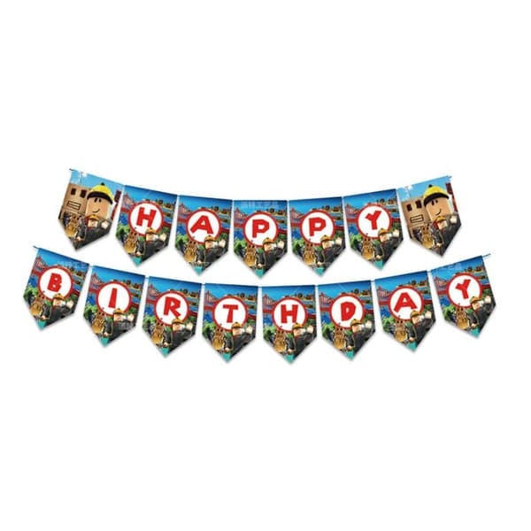 \"QD\" Roblox Barnkalas Ballongbåge - Grattis på födelsedagen