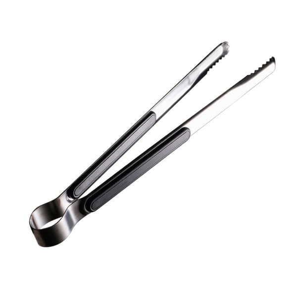 Madlavningstang Rustfrit stål BBQ Steak Clip 25,5 cm Sort