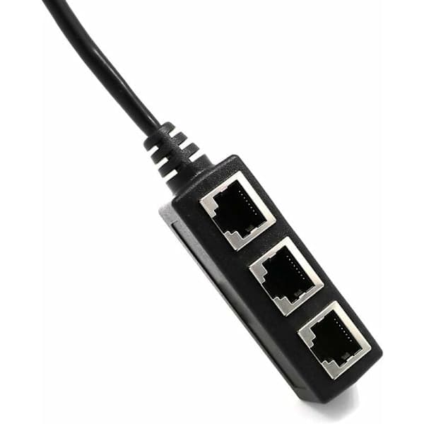 RJ45 Netværk 1 til 3 Port Ethernet Adapter Adapterkabel Netværkskabel Splitter_ry