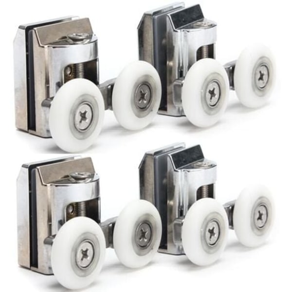 QQU-Dusjdørruller Dusjruller Skyvedør 23mm Erstatningslager Nylon Sink Legering